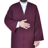 Claret crvena Cubbe Jubbah S, M, L, XL, XXL Jednobojna muška odjeća, Bijela Thobe, Galabiyya, Jubbah, Islamska odjeća, Muslimanska duga kurta, muslimanska odjeća