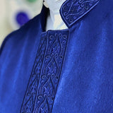 S, M, L Navy Blue Thobe with Bordures, Galabiyya, Jubbah Islamic Wear, Prayer Jubbah, Gift for Him