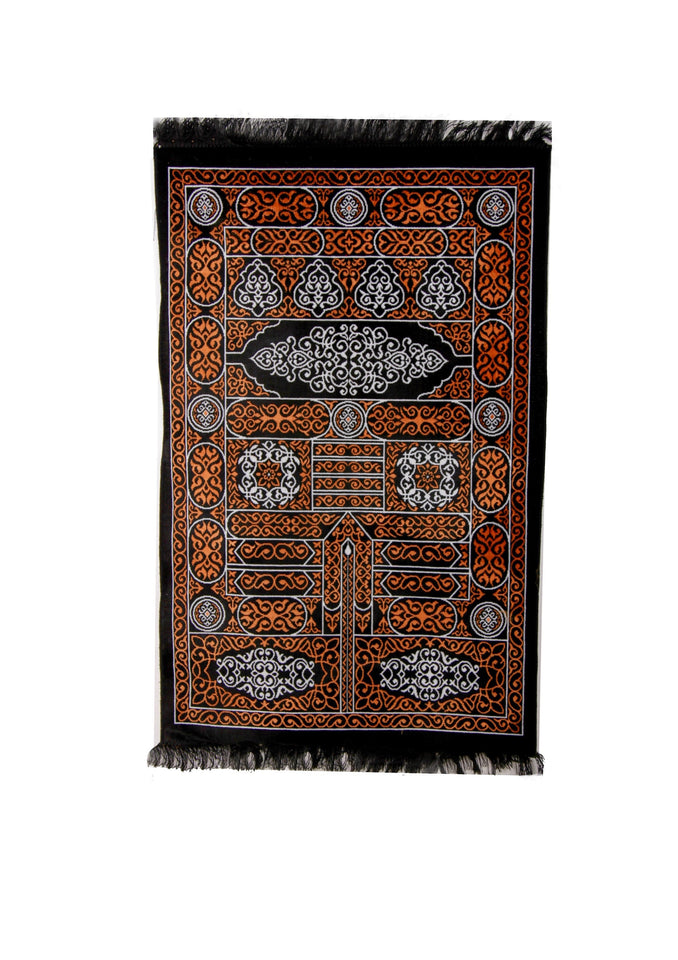 Kaaba Curtain Kiswah Sejadah Orange, Prayer Mat, Prayer Rug, Islamic Lightweight Sejjada, A Unique Islamic Gift