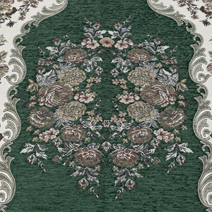 Dark Green Lux Roses Islamic Prayer Rug, Portable Sejadah, Travel Prayer Rug, Salat Musallah Sejadah Janamaz