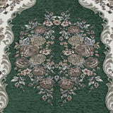 Dark Green Lux Roses Islamic Prayer Rug, Portable Sejadah, Travel Prayer Rug, Salat Musallah Sejadah Janamaz
