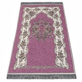 Pink Lux Roses Islamic Prayer Rug, Portable Sejadah, Travel Prayer Rug, Salat, Musallah, Sejadah, Janamaz