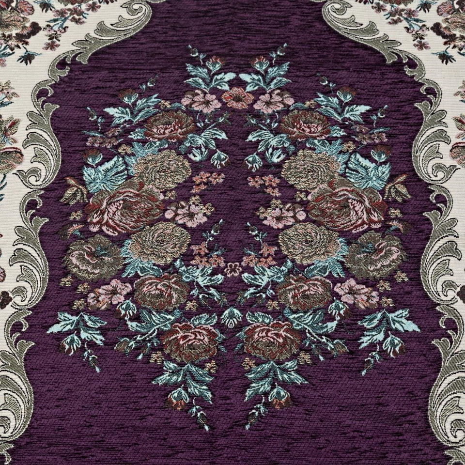 Purple Lux Roses Islamic Prayer Rug, Portable Sejadah, Travel Prayer Rug, Salat Musallah Sejadah Janamaz