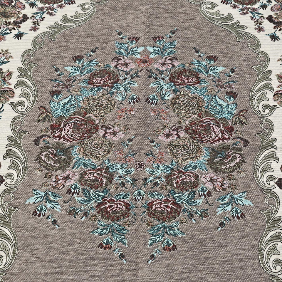 Beige Brown Lux Roses  Islamic Prayer Rug, Portable Sejadah, Travel Prayer Rug, Salat Musallah Sejadah Janamaz