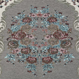 Gray Lux Roses Islamic Prayer Rug, Portable Sejadah, Travel Prayer Rug, Salat Musallah Sejadah Janamaz