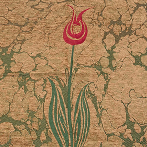 Light Brown Taffeta Islamic Prayer Rug, Tulip Motiff Janamaz Musallah Sesallah Sejadah Carpet Muslim Seccade Islam Sajadah