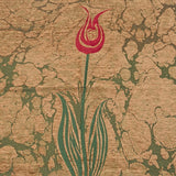 Light Brown Taffeta Islamic Prayer Rug, Tulip Motiff Janamaz Musallah Sesallah Sejadah Carpet Muslim Seccade Islam Sajadah