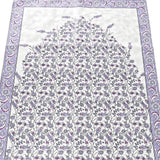 Lux Lilac Prayer Mat , Kutahya Flowers, Wedding Gift, Anniversary Gift, Prayer Rug, Dowries Janamaz