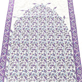 Lux Purple Prayer Mat , Kutahya Flowers, Wedding Gift, Anniversary Gift, Prayer Rug, Dowries Janamaz