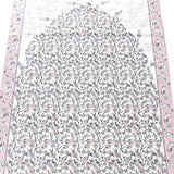 Lux Pink Prayer Mat , Kutahya Flowers, Wedding Gift, Anniversary Gift, Prayer Rug, Dowries Janamaz