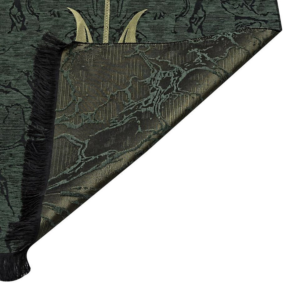 Green Lightweighted Islamic Prayer Rug, Tulip Motiff Janamaz, Musallah, Sesallah, Sejadah, Carpet, Muslim Seccade, Islam Sajadah