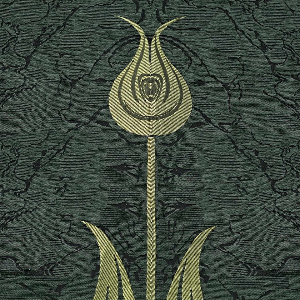 Green Lightweighted Islamic Prayer Rug, Tulip Motiff Janamaz, Musallah, Sesallah, Sejadah, Carpet, Muslim Seccade, Islam Sajadah