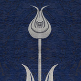 Blue Lightweighted Islamic Prayer Rug, Tulip Motiff Janamaz, Musallah, Sesallah, Sejadah, Carpet, Muslim Seccade, Islam Sajadah