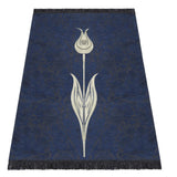 Blue Lightweighted Islamic Prayer Rug, Tulip Motiff Janamaz, Musallah, Sesallah, Sejadah, Carpet, Muslim Seccade, Islam Sajadah