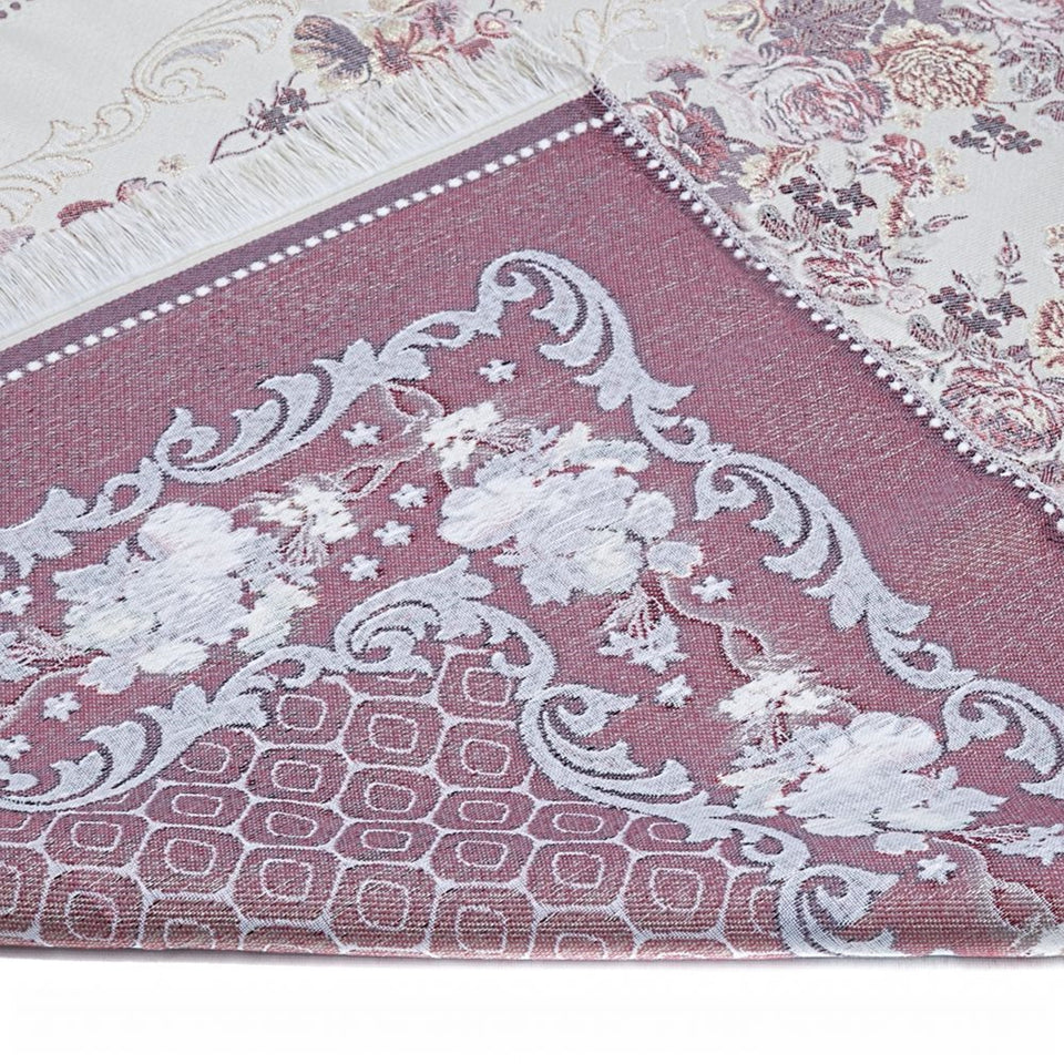 Red Lux Dainty Islamic Prayer Rug, Portable Sejadah, Travel Prayer Rug, Salat, Musallah, Sejadah, Janamaz