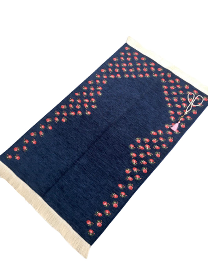 Prayer Mat | Ultra Lux Chenille Prayer Rug | Woven Sajdah | Musalla | Janamaz | Unique Islamic Gift | Little Roses Prayer Mat