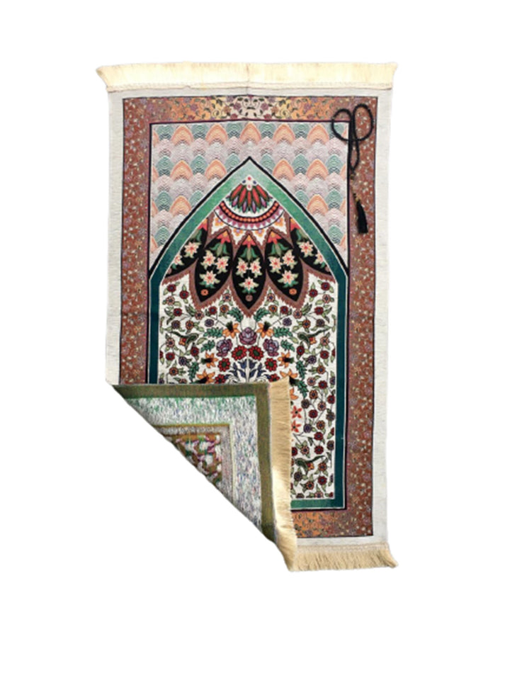 Prayer Mat | Ultra Lux Chenille Prayer Rug | Woven Sajdah | Musalla | Janamaz | Unique Islamic Gift | Rainbow Peacock Prayer Mat