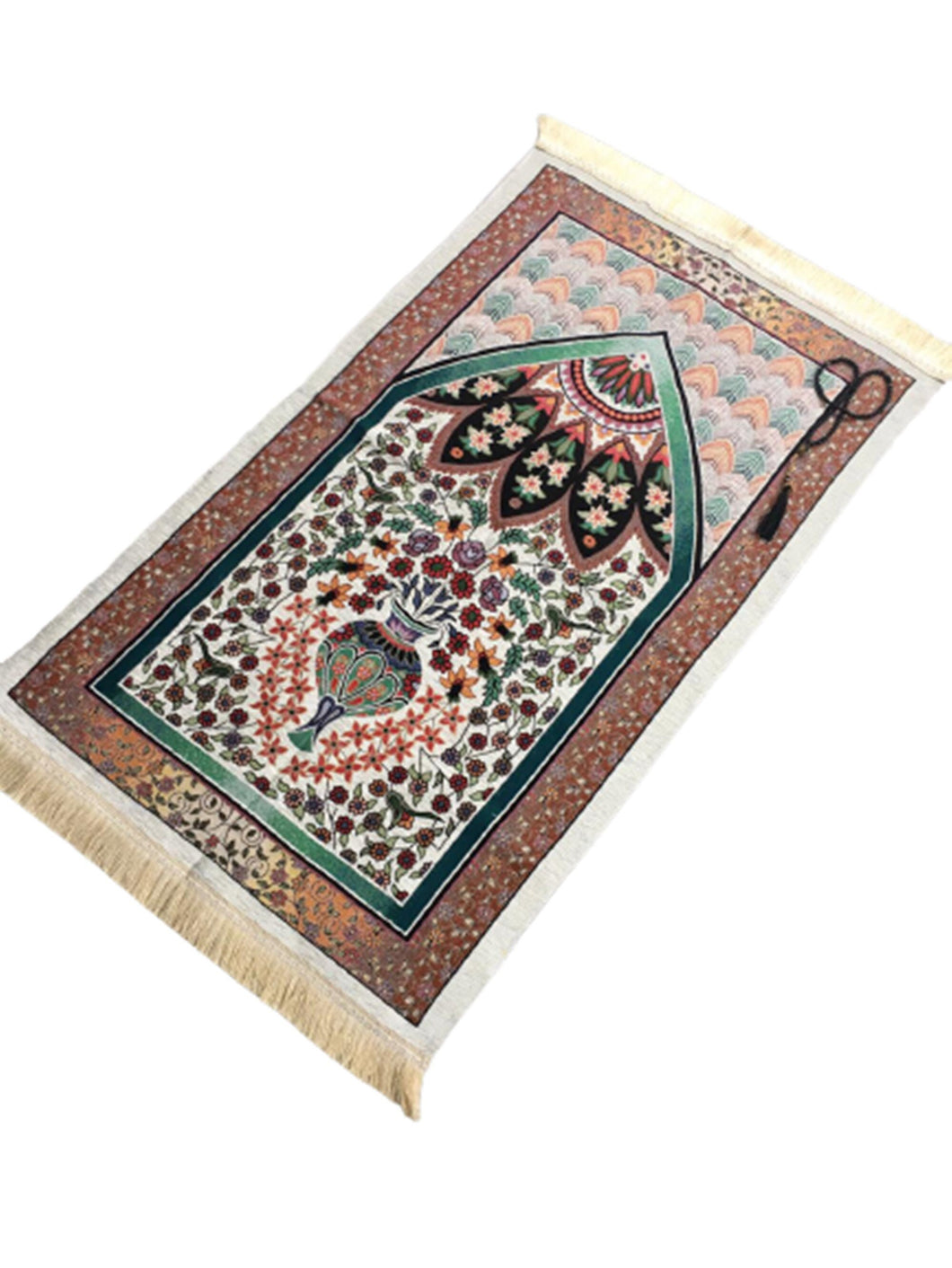 Prayer Mat | Ultra Lux Chenille Prayer Rug | Woven Sajdah | Musalla | Janamaz | Unique Islamic Gift | Rainbow Peacock Prayer Mat