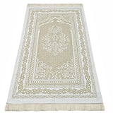 Lux Cotton Khaki Prayer Mat , Dainty Gift, Wedding Gift, Anniversary Gift, Prayer Rug, Dowries Janamaz, Muslim Gifts