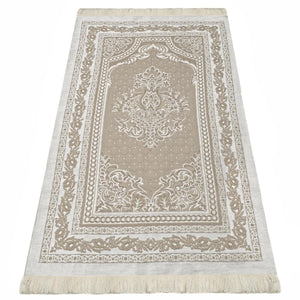 Lux Cotton Mink Prayer Mat , Dainty Gift, Wedding Gift, Anniversary Gift, Prayer Rug, Dowries Janamaz, Muslim Gifts
