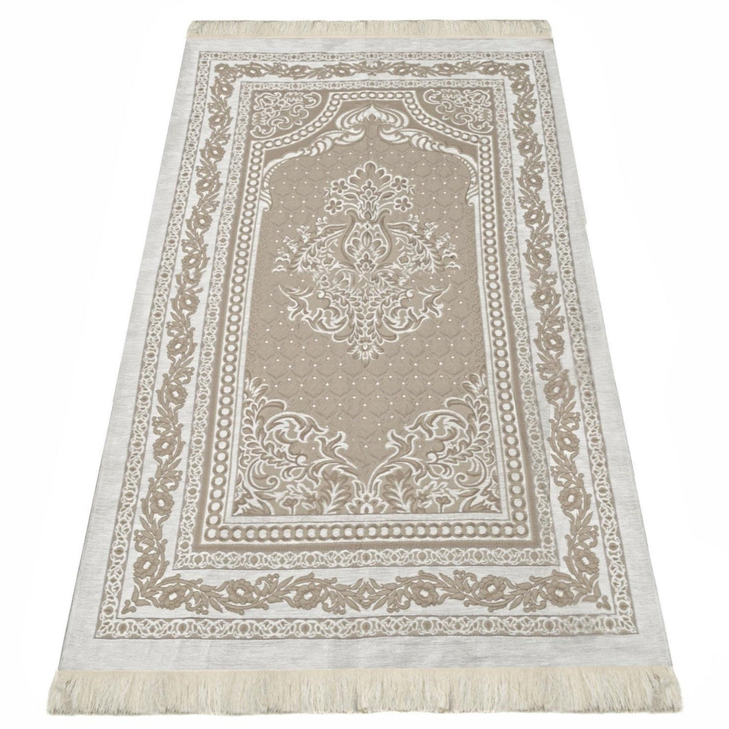 Lux Cotton Mink Prayer Mat , Dainty Gift, Wedding Gift, Anniversary Gift, Prayer Rug, Dowries Janamaz, Muslim Gifts