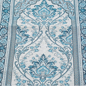 Blue Lux Chenille Personalized Prayer Mat for Kids, Islamic Prayer Rug for Children, Educational Prayer Mat, Muslim Child, First Prayer Rug