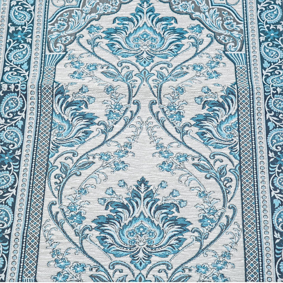 Blue Lux Chenille Personalized Prayer Mat for Kids, Islamic Prayer Rug for Children, Educational Prayer Mat, Muslim Child, First Prayer Rug
