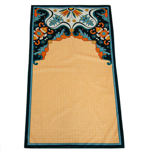 Mandarin Blue Delux Special Prayer Mat Set Gift | Quran | Sajadah | Pillowcase | Islamic Gift | Personalized Gift | Tasbeeh Sejadah Set