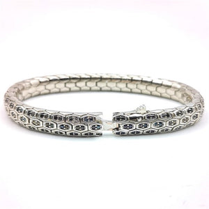 Couples Bracelet with Honeycomb Textured Stones | 925 Sterling Silver Bracelets | Valentines Day Gift | Couple Bracelets | Ideal gift