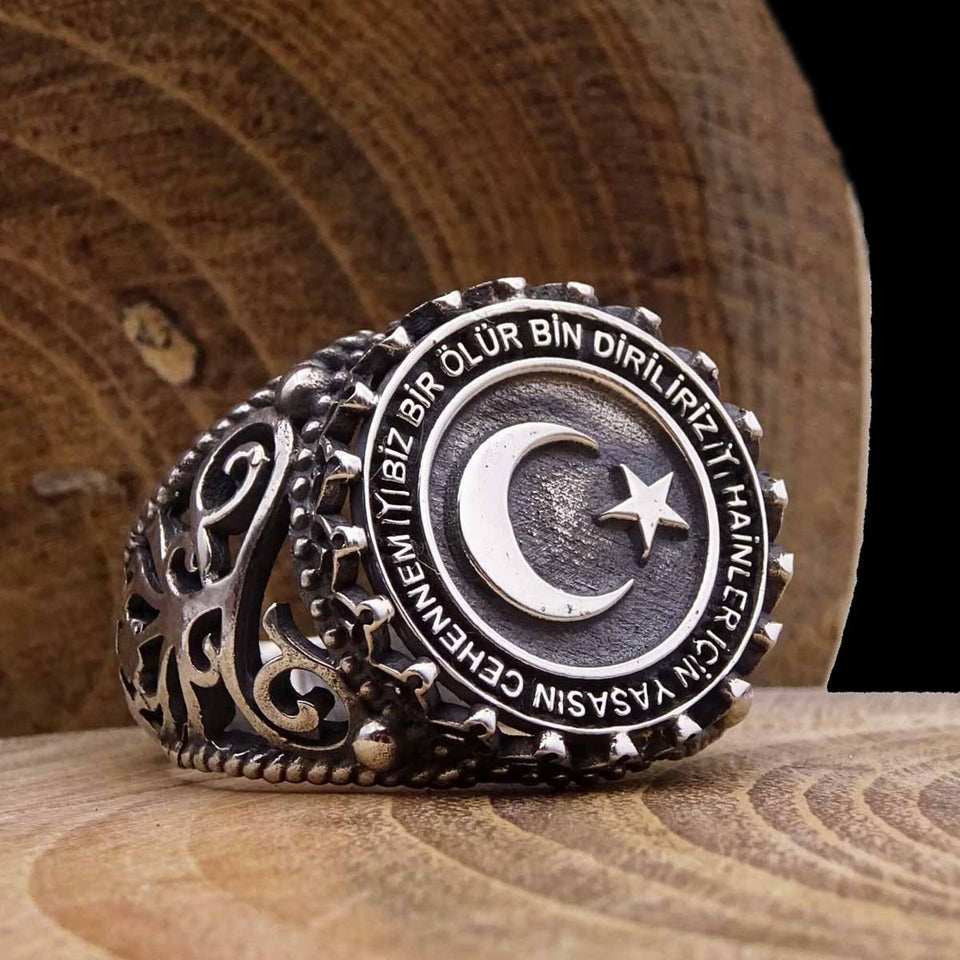 Resurrection  Silver Medallion and Ring Set, Handmade 925 Sterling Silver, Silver Jewelry for Men, Silver Pendant, Gift for Him, Silver Gift