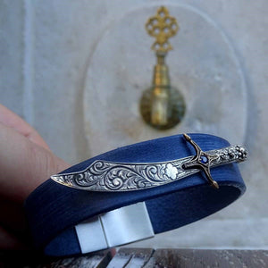 Sword Themed Silver Bracelet and Ring Set, Handmade 925 Sterling Silver, Silver Jewelry for Men, Silver Bracelet, Gift for Him, Ramadan Gift