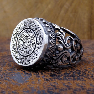 Cerrahi Seal Silver Necklace and Ring Set, Handmade 925 Sterling Silver, Silver Jewelry Set, Silver Ring, Muslim Gift, Ramadan Gift