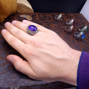 انگشتر نقره سنگ آمتیست ، هدیه ایده آل ، هدیه جواهرات ، هدیه برای او ، انگشتر نقره استرلینگ ، هدایای عروس ، هدیه عروس