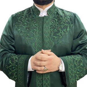 Green Ajyad Fortress Mens Prayer Jubbah, Prayer Robe, Traditional Anatolian Thobe, Elegant Mens Wear Kurta, Muslim Mens Clothing, Thawb