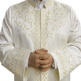 Cream Ecmel Mens Prayer Jubbah, Traditional Anatolian Thobe, Elegant Mens Wear Kurta, Muslim Mens Clothing Plain Disdash, Thawb - islamicbazaar