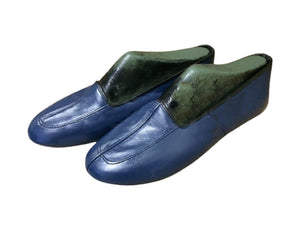 Lux Genuine Leather Blue Feet Warmer na may Laki ng Mga Lalaki | Mga medyas ng taglamig | sapatos na taglamig Unisex House Tsinelas | Mga Kamay na Pantad na Pantadya | Mga Sapatos sa Bahay - islamicbazaar