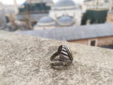Conquest Ring 002, Ottoman Ring, Fatih Ring, 925 Sterling Silver Mens Ring, Sultan Mehmed Ring, Signet Ring, Sultans Collection Unique Ring