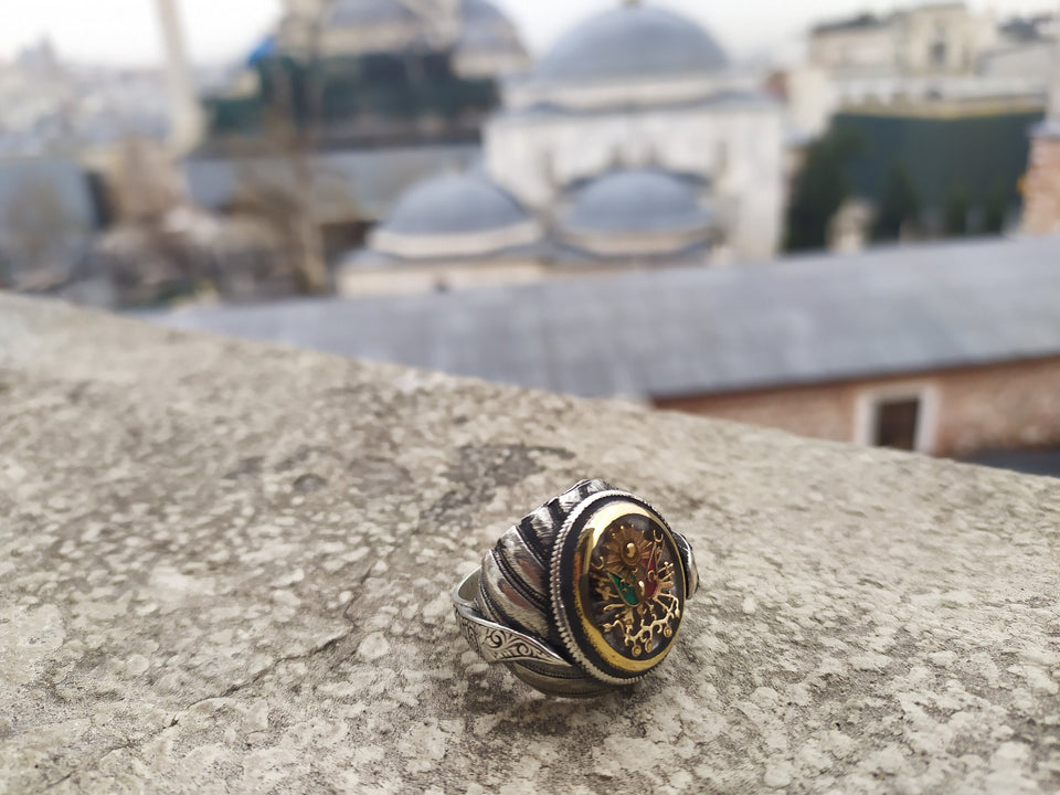 Conquest Ring 002, Ottoman Ring, Fatih Ring, 925 Sterling Silver Mens Ring, Sultan Mehmed Ring, Signet Ring, Sultans Collection Unique Ring