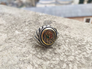 Conquest Ring 002, Ottoman Ring, Fatih Ring, 925 Sterling Silver Mens Ring, Sultan Mehmed Ring, Signet Ring, Sultans Collection Unique Ring