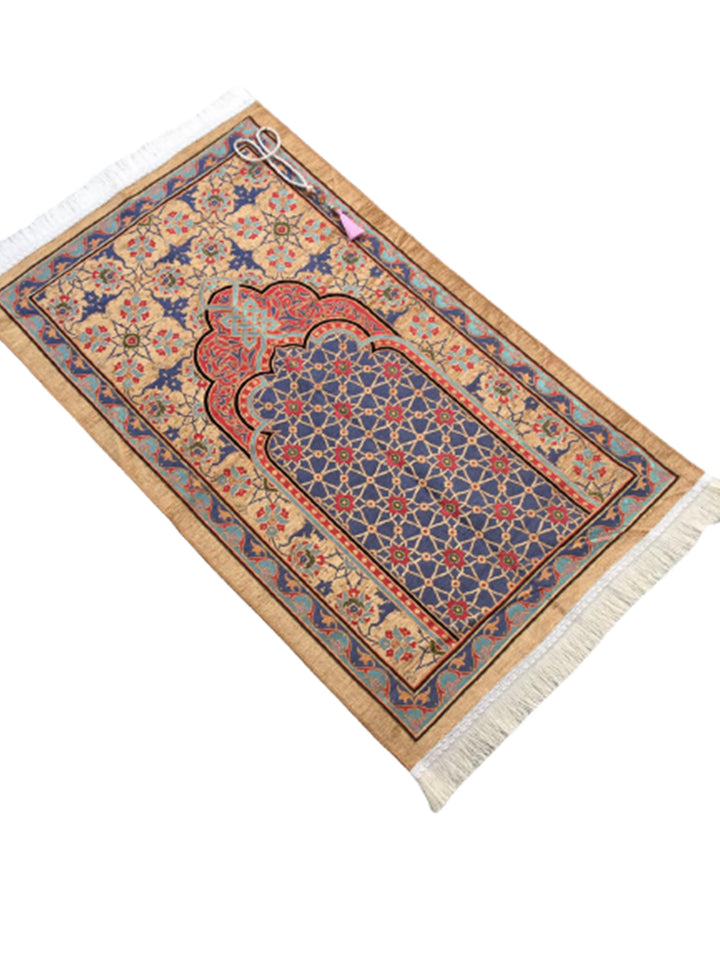 Prayer Mat | Ultra Lux Chenille Prayer Rug | Woven Sajdah | Musalla | Janamaz | Unique Islamic Gift | Gorgeous Vitray Prayer Mat - islamicbazaar