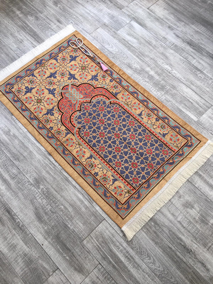 Prayer Mat | Ultra Lux Chenille Prayer Rug | Woven Sajdah | Musalla | Janamaz | Unique Islamic Gift | Gorgeous Vitray Prayer Mat - islamicbazaar