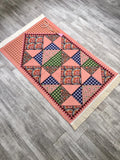Pink Patch Work Sejadah, Rawdah Inspired Lux Prayer Mat,  Prophet's Mosque Prayer Rug, Alrawda Janamaz, Rawda, Unique Islamic Gift