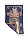 Navy Blue Patchwork Prayer Mat, Prayer Mat with Tasbeeh, Prayer Rug, Bohemian Rug, Turkish Rug, Islamic Gift YSLM16