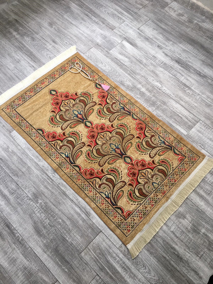 Prayer Mat | Ultra Lux Chenille Prayer Rug | Woven Sajdah | Musalla | Janamaz | Unique Islamic Gift | Clove Ethnic Prayer Mat