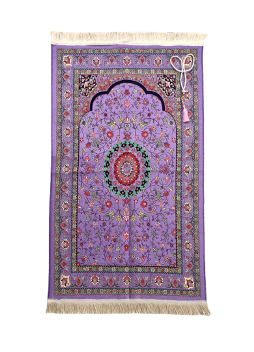 Purple Flowers of Anatolia Sejadah | Lux Prayer Mat | Prayer Rug | Janamaz | Elegant | High Quality | Luxury - A Unique Islamic Gift