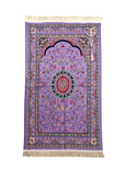 Purple Flowers of Anatolia Sejadah | Lux Prayer Mat | Prayer Rug | Janamaz | Elegant | High Quality | Luxury - A Unique Islamic Gift