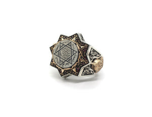 Muhru Suleiman Sterling Silver Ring, Mens Ring, Stamp of Suleiman, Persolized Signet Ring