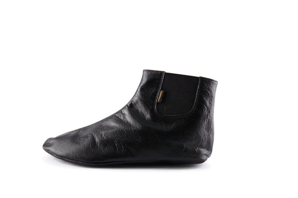 Genuine Goat Leather Black Feet Warmer Women Size, Winter socks, foot warmers, Shoes Slippers Islam Mest, Khuffain, Wudu Socks, Halal Socks