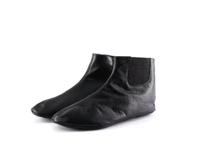 Këmbët e zeza lëkure origjinale prej dhie Madhësia e burrave më të ngrohtë, çorape dimri, ngrohje për këmbët, pantofla këpucësh Islam Mest, Khuffain, çorape Wudu, çorape hallall