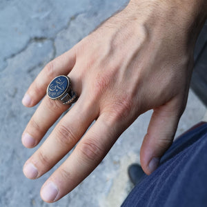 Agate Stone Erzurum Silver Ring | Gift For Him | Personalized Gift | Custom Ring | Gift For Him | Gift for Husband | 925 Sterling Silver